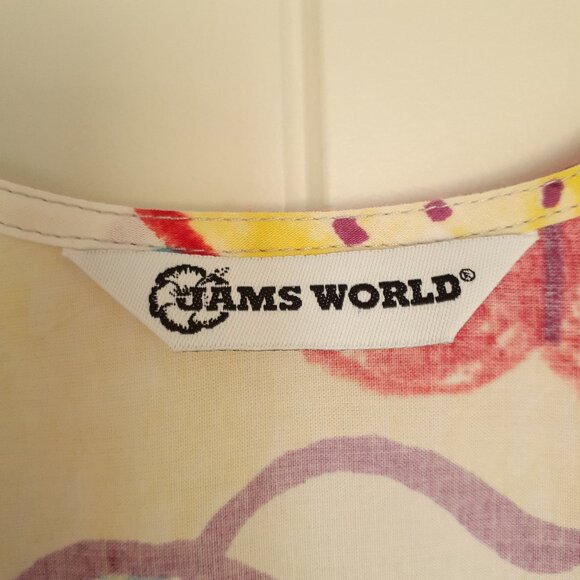 Jams World Doris Short Sleeve Swing Dress Trinity Red Blue Purple Yellow Size S - Picture 3 of 10